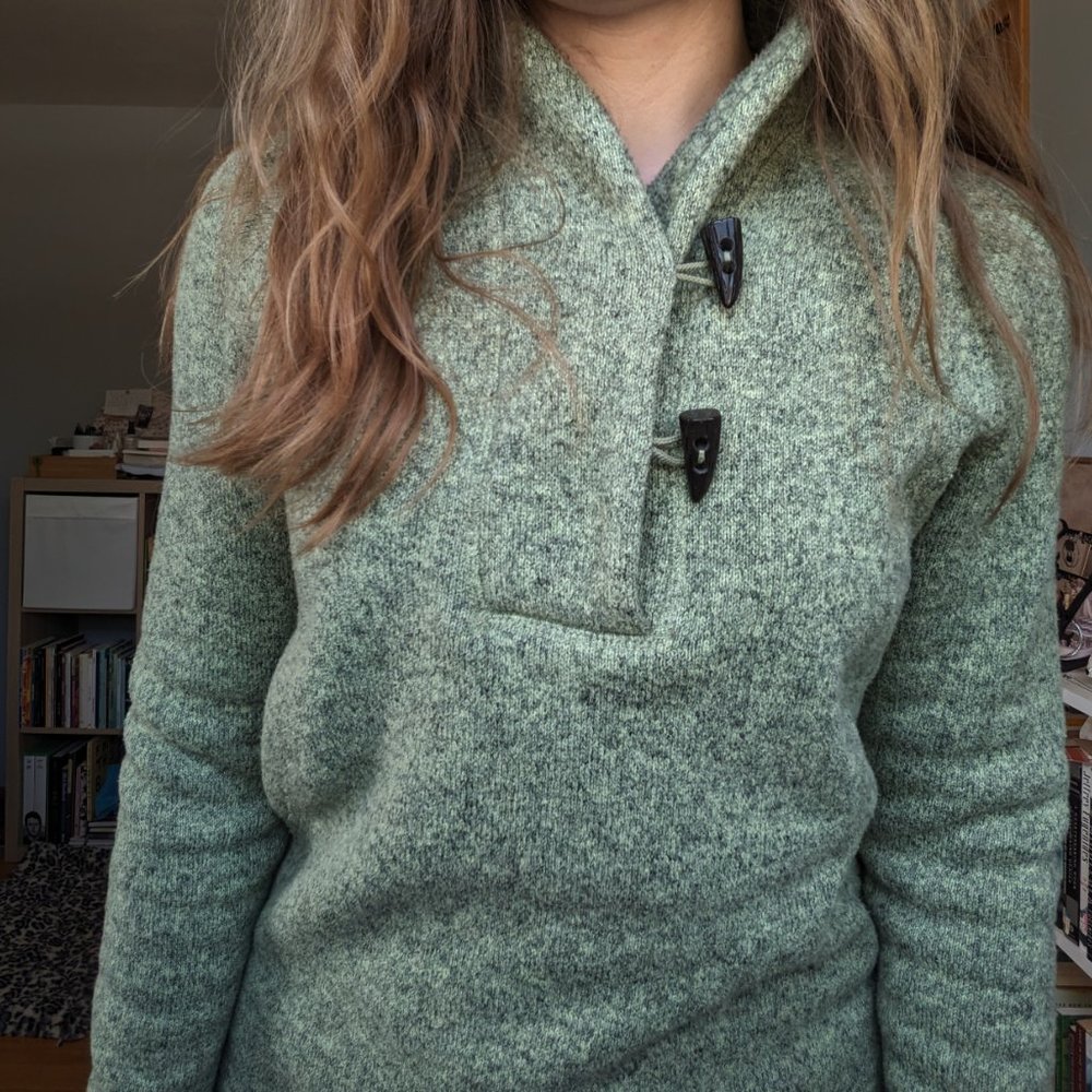 The North Face Fitted Green Fleece Pullover - Picture 5 of 10